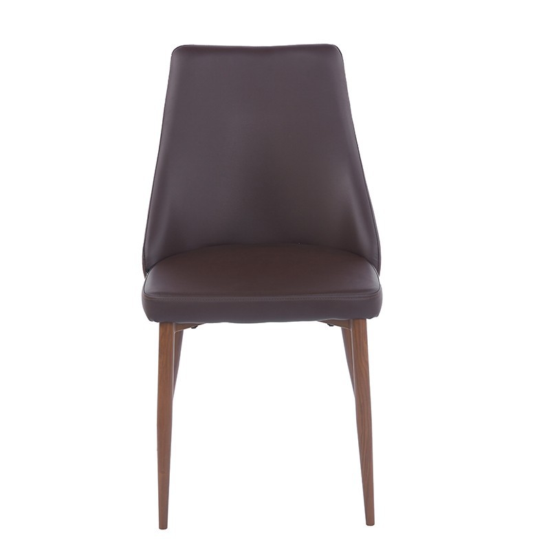 faux leather and metal dining chair